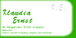 klaudia ernst business card